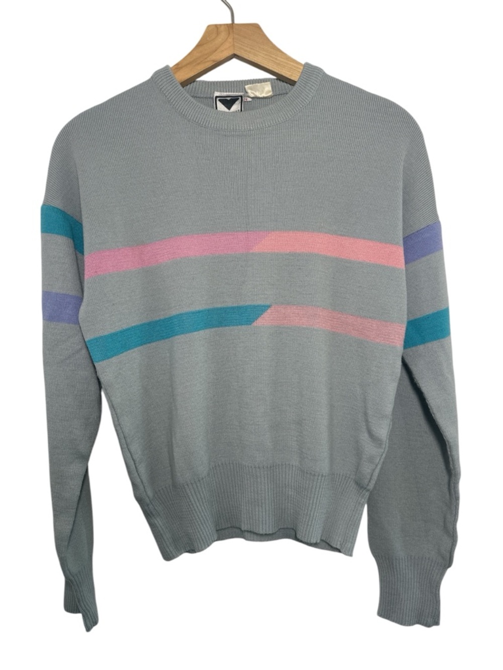 Vintage Obermeyer 80’s Geometric Wool Blend Pull Over Sweater